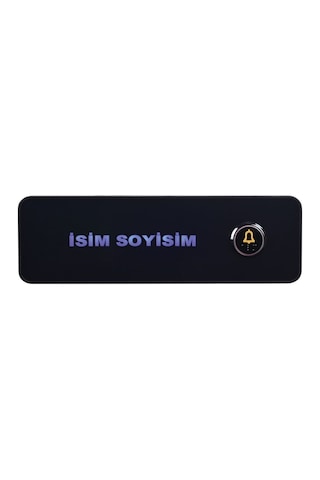Led Işıklı Isimli Dekoratif Kapı Zili Butonu
