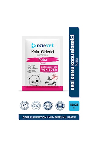 Onevet Kedi Kumu Koku Giderici Pudralı 15 Adet 25 Gr