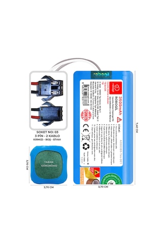 Tesvor T8 3500mah Uyumlu Robot Süpürge Pili A3503bs-tes-001