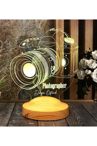 Fotoğrafçı Hediyesi DSLR Fotoğraf Makinesi Kişiye Özel Gece Lambası