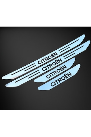 Citroen Araçlarına Uyumlu Kapı Eşik Yazısı Krom