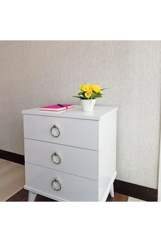 Komidin / Şifonyer 3 Çekmece Gümüş / Yatak Odası / Genç Odası /