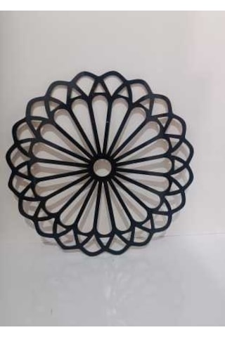 Dekoratif Siyah Yapışkanlı Pleksi Mobilya Dolap Süsü 30x30cm Siyah