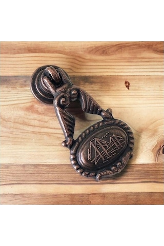 5 Adet Boğaziçi Sarkaç Düğme Eskitme Antik Bakır Mobilya Kulp