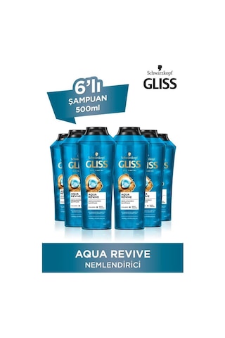 Aqua Revive Hyaluron Ve Deniz Yosunu Içeren Nemlendirici Şampuan 500 Ml X 6