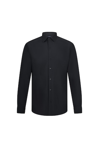 Hatemoğlu Siyah Comfort Fit Slim Yaka Uzun Kollu Gömlek Siyah