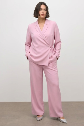 Myline Beli Lastikli Geniş Paça Pantolon Pembe