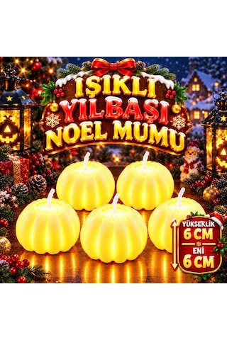 5 Adet Yüksek Kalite Led Işıklı Mum Işıklı Yılbaşı Mumu Işıklı Noel Mumu Yılbaşı Ağacı Süsleme Mumu Gün Işığı