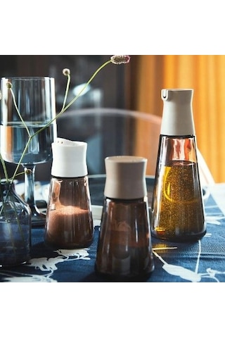 Ikea Halvtom Tuzluk Ve Biberlik Seti 2 Parça 150 Ml 12 X 6 Cm Kahverengi