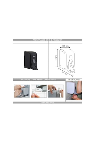 Vialli S5mb Medical Sıvı Sabun Dispenseri 500 Ml Siyah