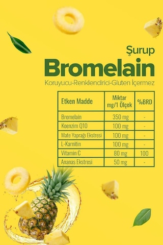 Bromelain Ananas İçeren  Şurubu
