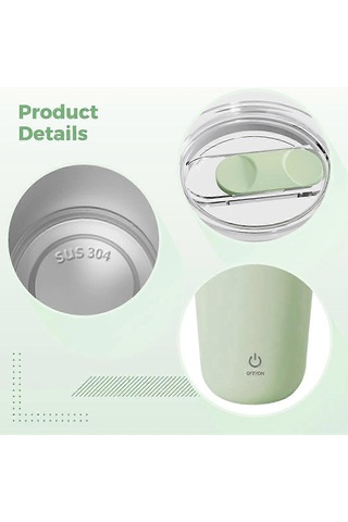 350ml Otomatik Blender Kahve Süt Meyve Suyu Blender Elektrikli Paslanmaz Çelik Kirli Beyaz Diğer