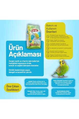 Muhabbet Kuşu Yemi 400 G - 12 Adet