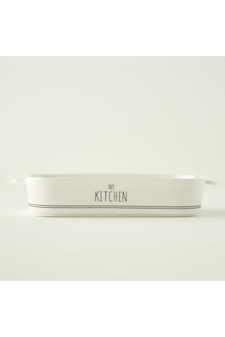 Bella Maison My Kitchen Porselen Fırın Kabı Büyük Boy Beyaz 34,5x21,8x6,2 Cm