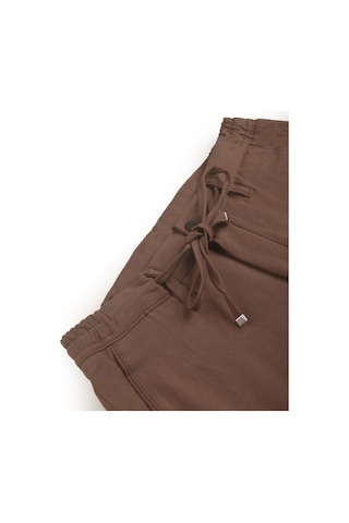 Deepsea Kahve Esnek Kumaş Slim Fit Beli Lastikli Günlük Spor Pantolon 2601070 Kahve