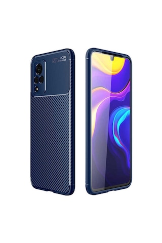 Vivo V21 Kılıf Zore Negro Silikon Kapak Lacivert