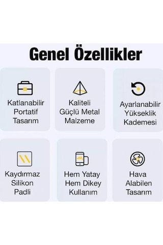 Coofbe Coofbe Yeni Nesil Taşınabilir Yükseklik Ayarlı Dizüstü Laptop Notebook Standı