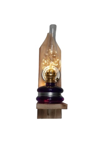 Nostajik Peri Ledli Gaz Lambası Aplik Mor