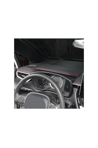 Araç Içi Kırmızı Dikiş Detaylı Kendinden Yapışkanlı Deri Trim Şerit 2,5 Metre