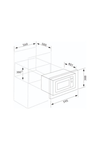 Silverline MW9018B01 25 LT Ankastre Mikrodalga Fırın