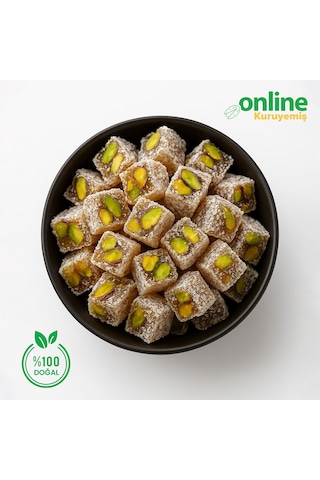 Online Kuruyemiş Hindistan Cevizli Duble Antep Fıstıklı Lokum 1000 Gr