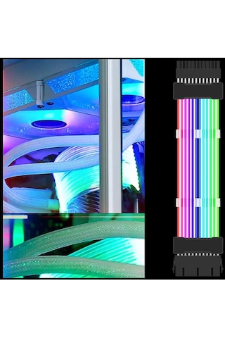 Homyl Uzatma Rgb Kablosu Psu Seti Bilgisayar Pc Için Pcıe