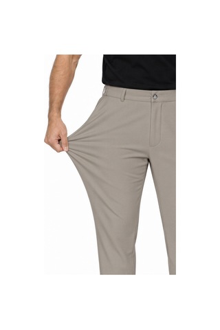Goffra Erkek Flexon Ultra Esnek Relaxed Beli Lastikli Jogger Pantolon Açık Gri