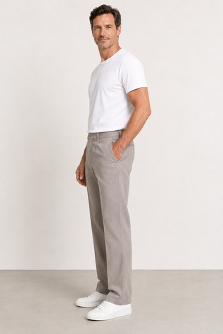 Bihan Store Erkek Modern Klasik Kesim Keten Pantolon 1210-taş