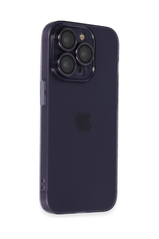 Apple İphone 14 Pro Max Kılıf Luko Lens Silikon - Siyah