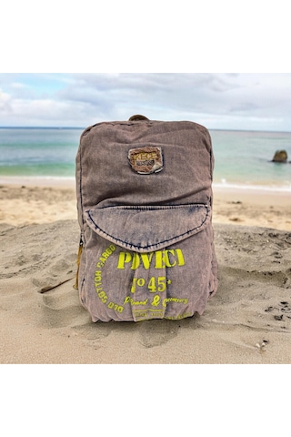 Old Cotton Cargo Kaliteli Vintage Tek Gözlü Disayn Sırt Gezi Çantası Kc Harley Bag 5097 Pembe