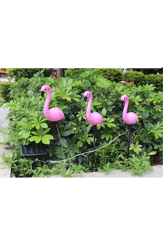 Trendooze Güneş Enerjisi Flamingo Lambası - Bahçe Ve Avlu Işığı
