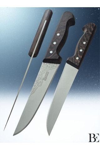 Beknife Bemiral Bıçak No.2 16 Cm 10121.16 Wenge Saplı İşlemeli Kasap Bıçağı 36mm X 160mm X 3mm
