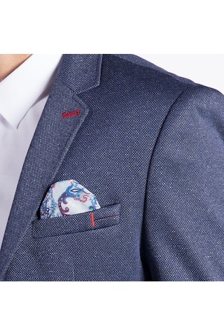 Sposo 5112 Dar Kalıp Örme Kumaş Lacivert Erkek Blazer Ceket Lacivert