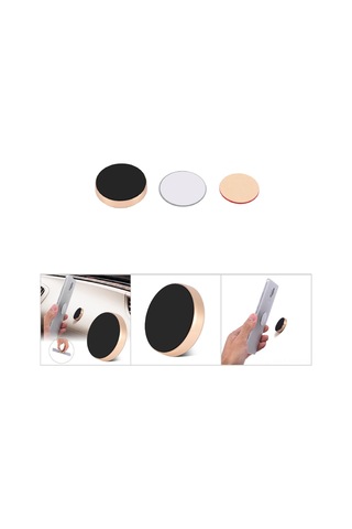 Tenfowee Aracı Telefon Tutucu Manyetik Alüminyum, 360 Döner, Tek Elle Kullanıma Uygun, Evrensel Uyumlu, Güçlü Tutma - Altın Renk