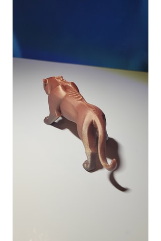 Dobi3d Dekoratif Kaplan Figürü Renk Geçişli 3d Baskı Kaplan Heykeli El Yapımı Masaüstü Dekor Objesi