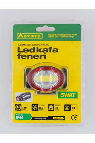 Orgaz Orcamp Led Kafa Lambası 260 Lümen Siyah