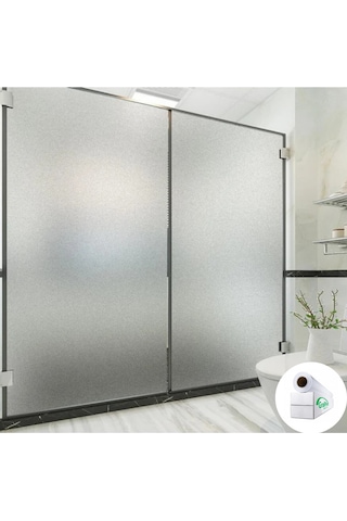 122 Cm X 2 Metre Gri,gümüş Frosted Cam Kumlama, Ofis, Duşakabin Ve Balkon Camı Buzlu Kaplama Folyosu