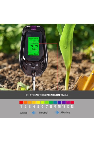 Springsun 5'li Sensörlü Toprak Analiz Cihazı: Ph/nem/sıcaklık/ışık/asitlik Ölçer Çiftlik & Bahçe Bitkileri