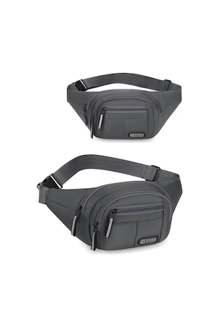 Grey Erkek Büyük Kapasiteli Spor Bel Paketi Taşınabilir Anti Gri