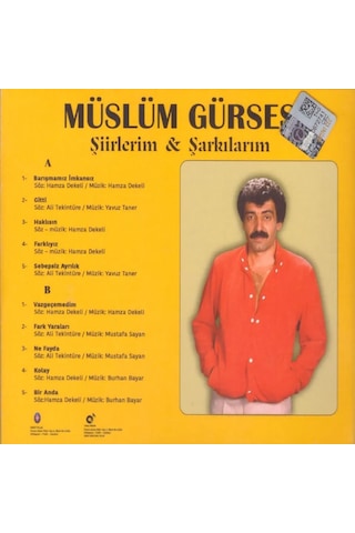 Müslüm Gürses - Şiirlerim & Şarkılarım Cd