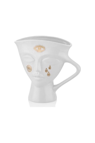 Crearthome Anitas Gold Detaylı Kulplu Dekoratif Obje 23.8X11X21.