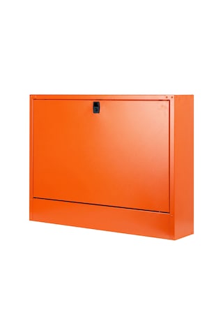 Alfafonet Ziglat 500 Serisi Duvar Tipi Laptop Dolabı 700x150x500 Mm Turuncu 70 Kg Taşıma Kapasiteli Kilitli Metal Dolap