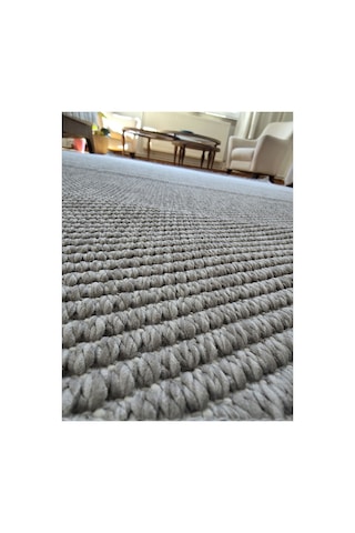 Badelya Home Lara 04 Gri Sisal İskandinav Extra Yumuşak Özel Kesim Kolay Temizlenen Salon Koridor Halısı 04-gri