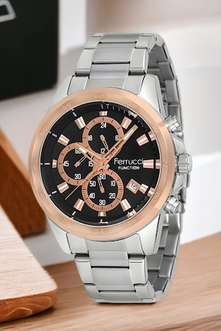 Ferrucci Function Erkek Kol Saati Gümüş-rose Renk Fc.14192tm.01+bileklik Zmfer133
