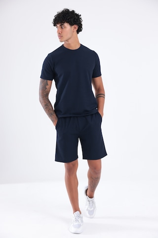 Rowinger Waffle Dokulu Cepli Erkek Şort Navyblue