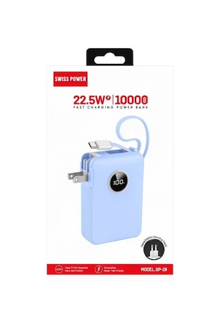 Swııspower Sp-28 22.5w 10000 Mah Taşınabilir Powerbank - Mavi