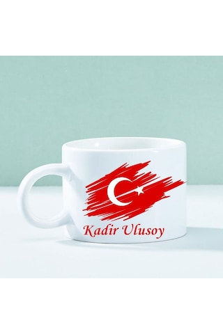 Kişiye Özel Ay Yıldız Tasarımlı Motto Kahve Fincanı Hediye Ve Özel Günler İçin Şık Tasarım Beyaz