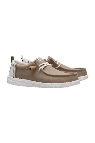 Hey Dude Wally Craft Linen Erkek Günlük Ayakkabı-33141 Kahverengi-gümüş