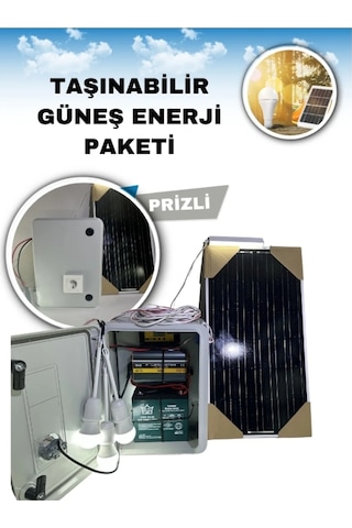 Taşınabilir Solar Güneş Enerjili Tv-3 Lamba Ve Usb Cep Telefonu Şarj Sistemi
