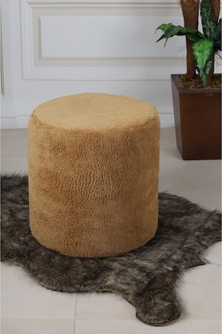 Dublin Açık Kahve Peluş Çok Amaçlı Puf Koltuk Peluş Açık Kahve